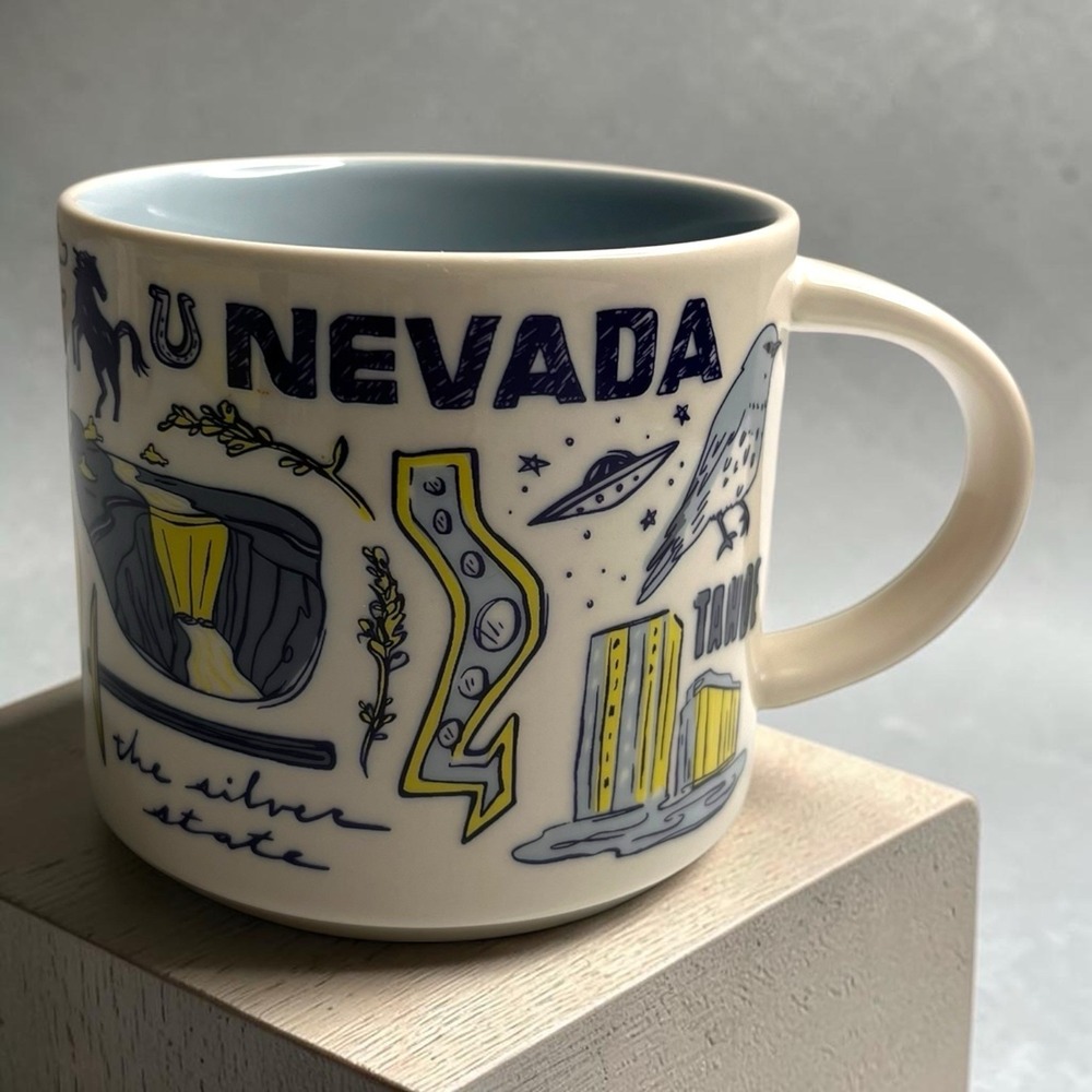 Starbucks Nevada NV Been There Series Collection 14oz Coffee Tea Cup Mug Blue